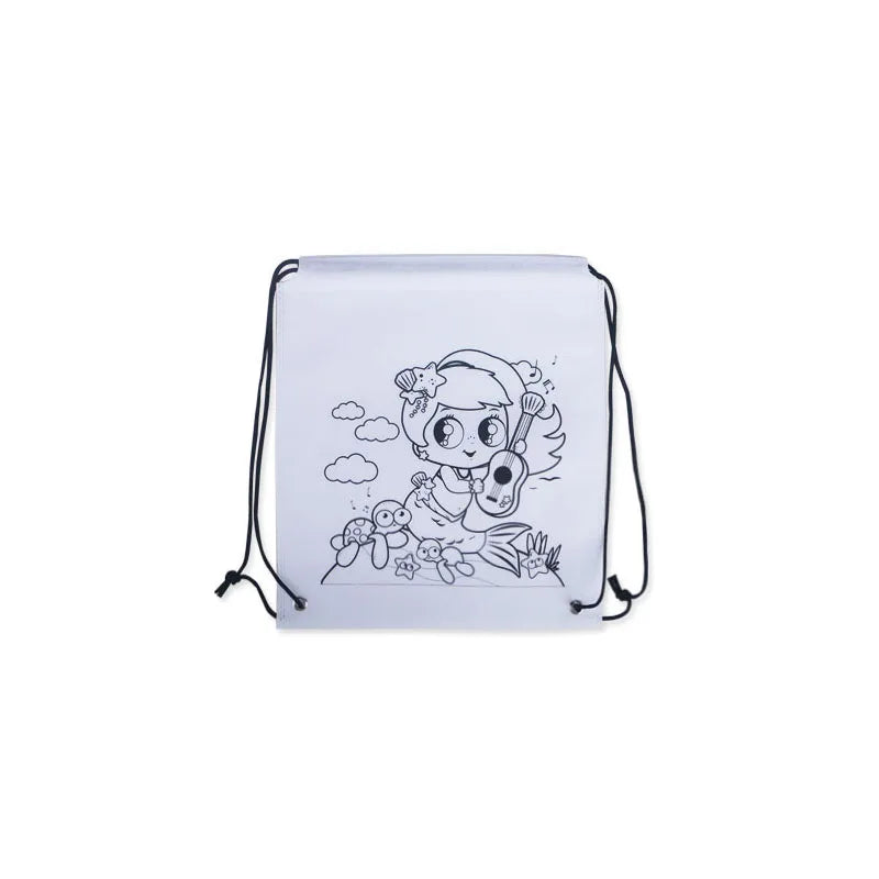 Premium Freely Graffiti Drawstring Bag Kids DIY Color Filling Drawing Toys Carto