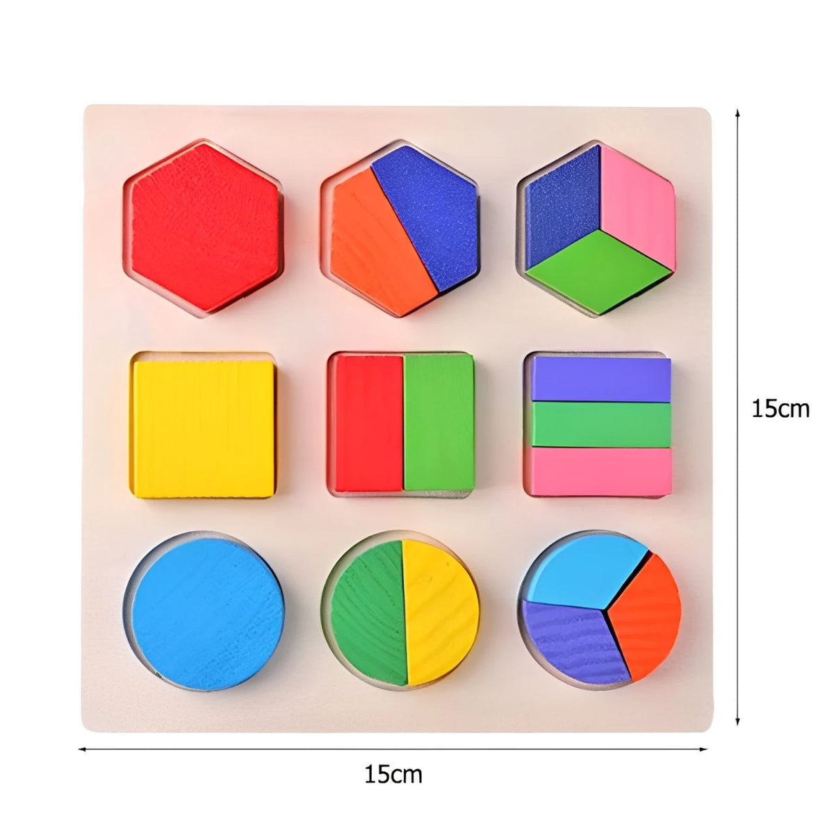 Wooden Montessori Shape Matching Puzzle Board for Kids
