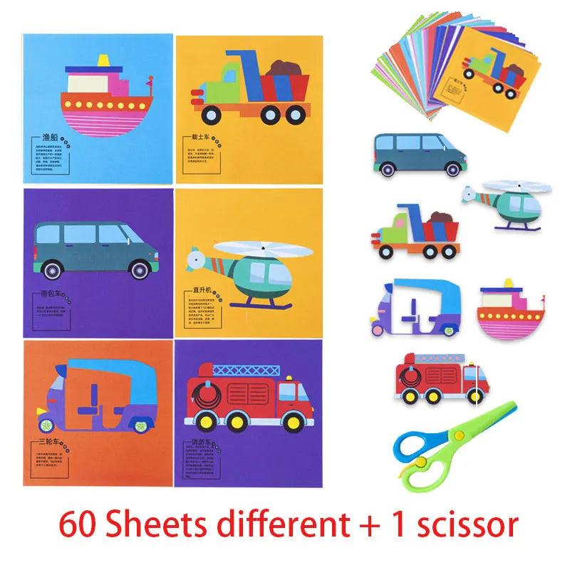 Premium 49-91pcs Learn Scissor Skills Cut Paper Craft Toys Safety Scissors Presc