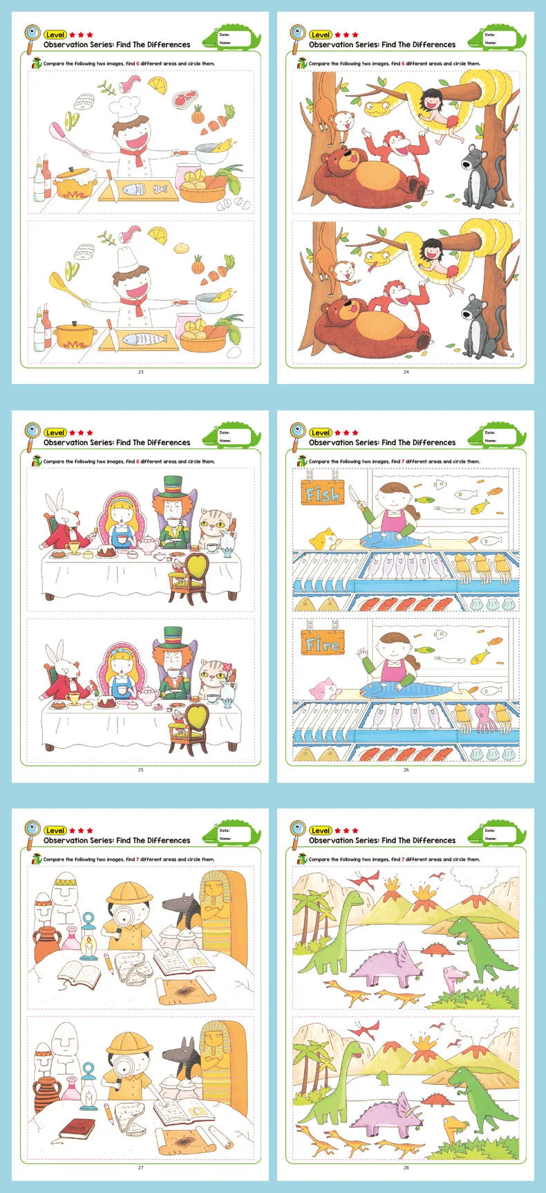 Find-the-Difference Puzzle Book for Kids (Visual Focus)