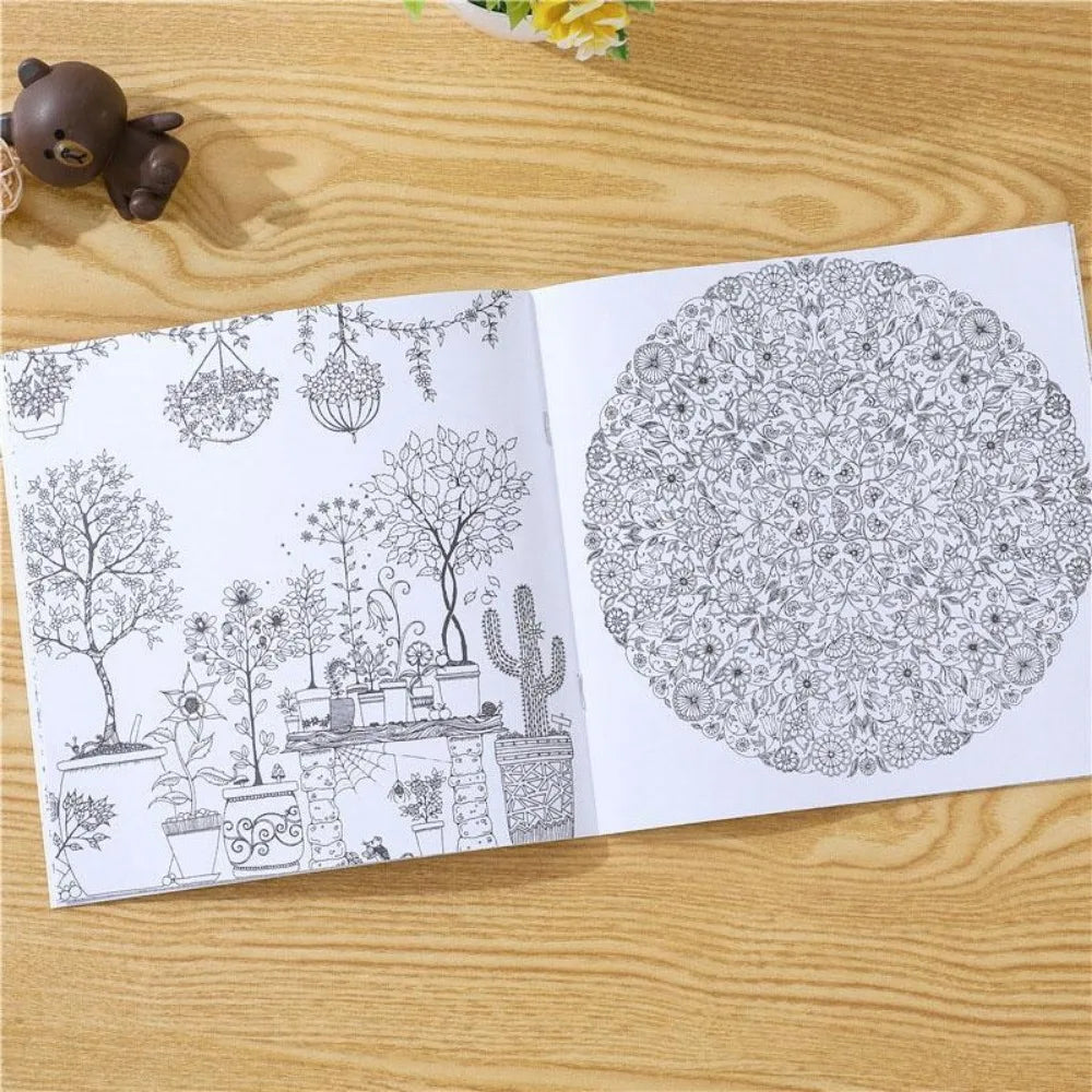 Premium Kids Coloring Pencil Drawing Book (12 Sheets/24 Pages)