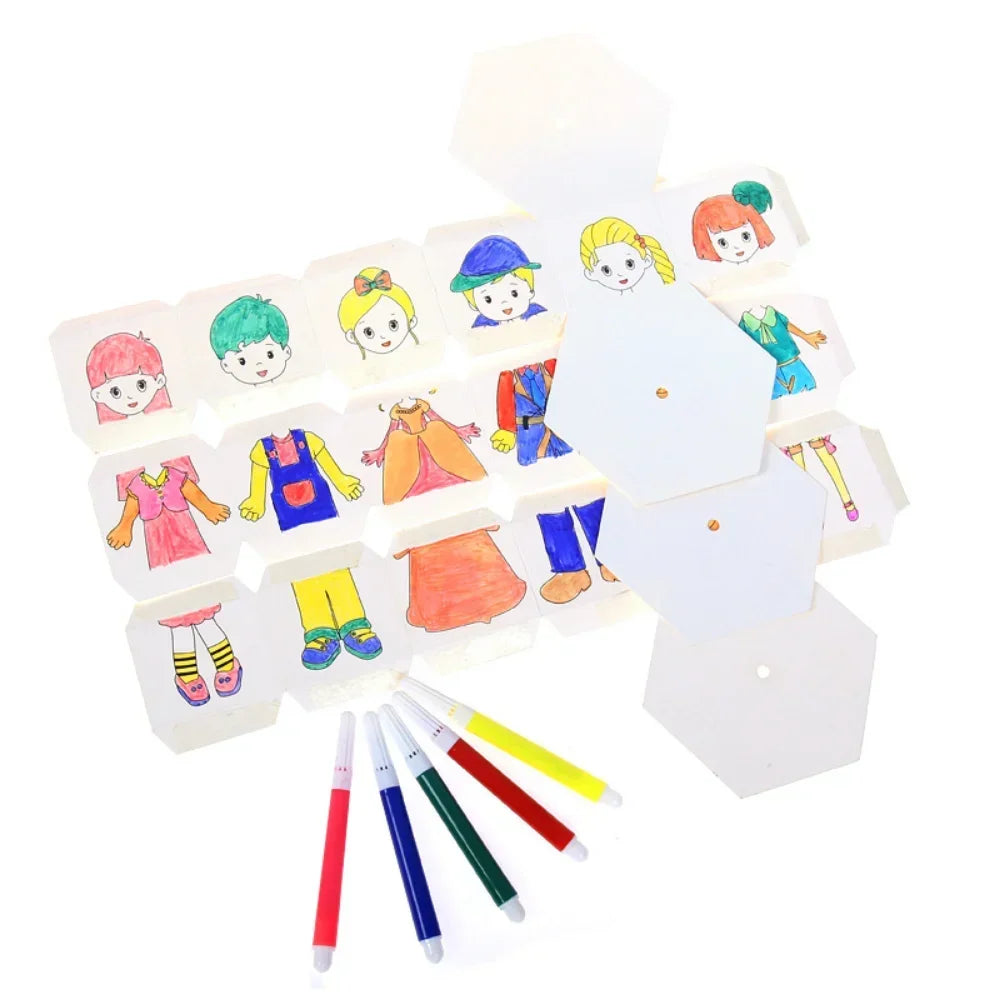 Children's DIY Craft Toys Novelty Painting Drawing Toys Color Filling Paper