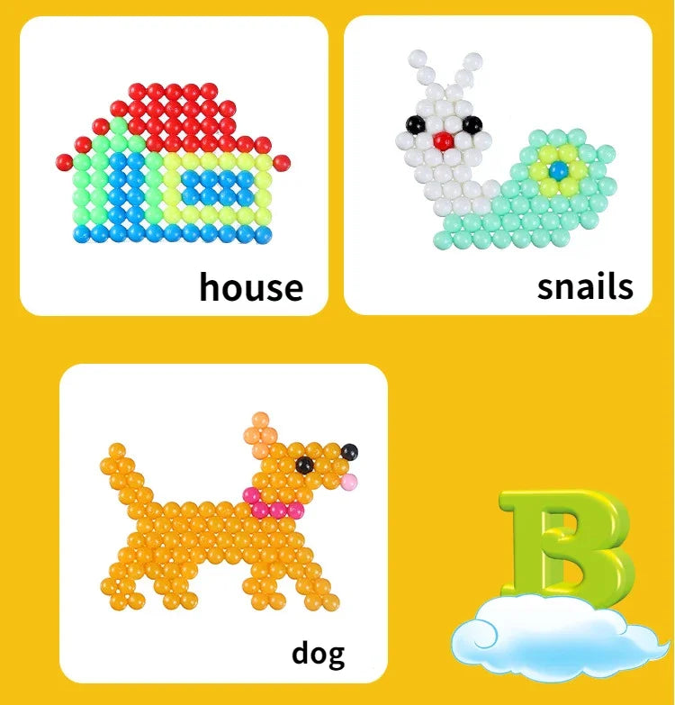 1000 Pcs/box DIY Water Spray Magic Beads Handmade Toy Set Children's Color