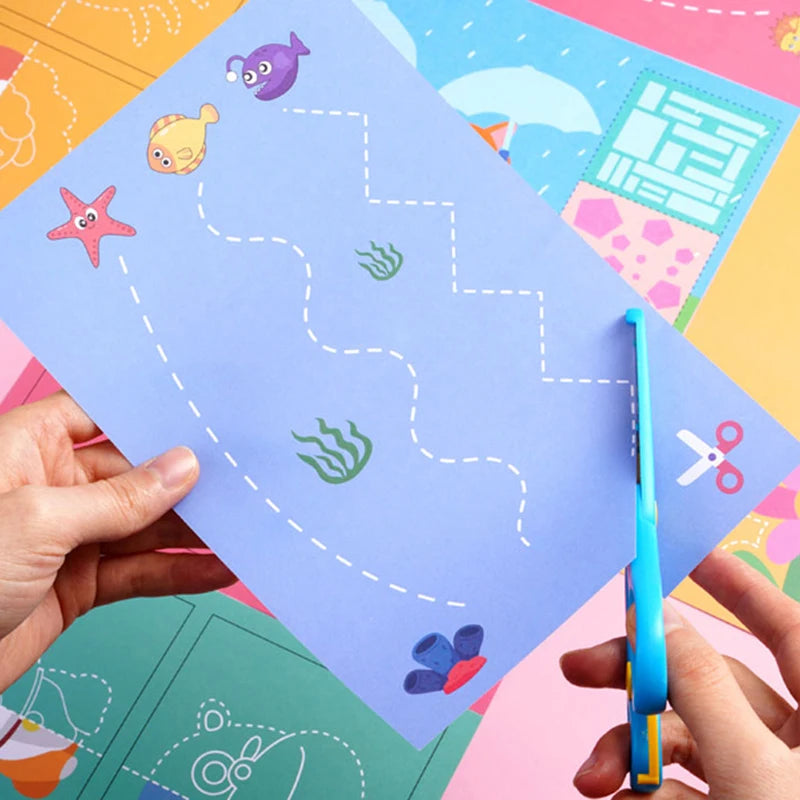 Premium 49-91pcs Learn Scissor Skills Cut Paper Craft Toys Safety Scissors Presc