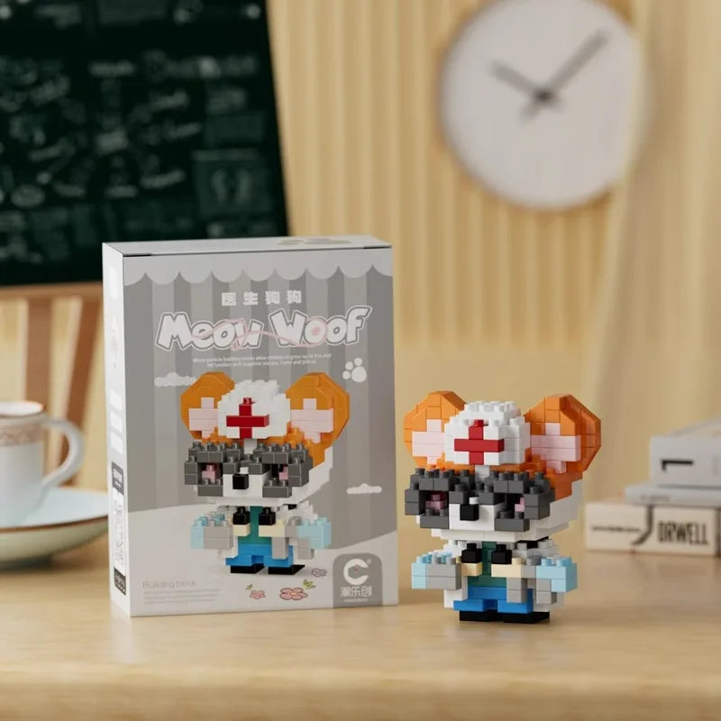 Premium New Children's Micro-particle Building Blocks, Animal Cartoon Dolls Crea