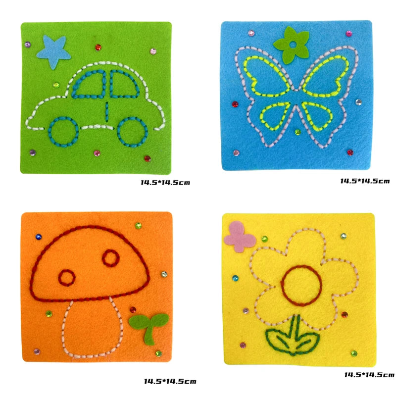 Felt Animal Embroidery & Sewing Kit for Kids