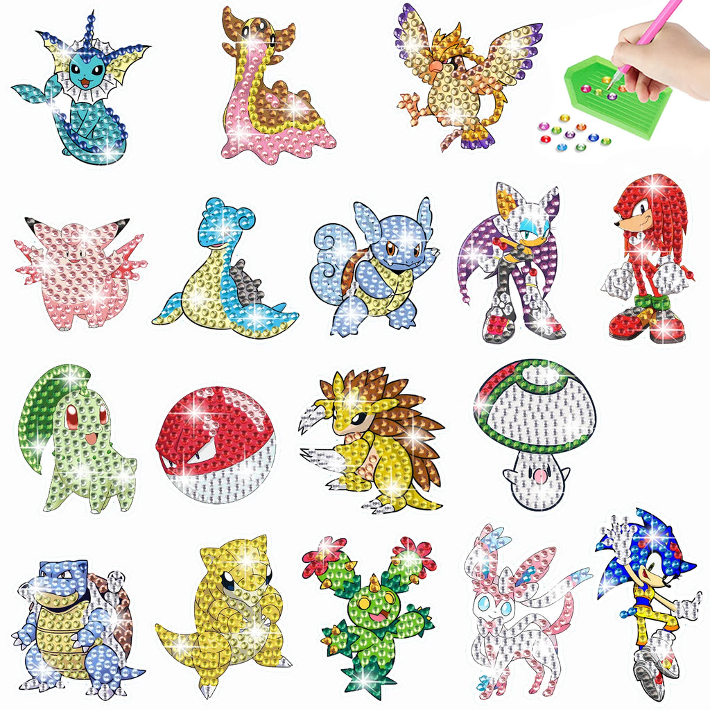 Premium 5D Diamond Painting Keychain Kit - DIY Craft Pendant Set, Ages 6+