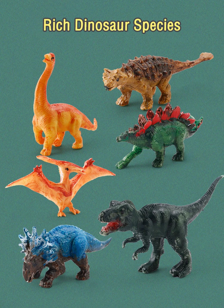 Premium 6/8Pcs DIY Painted Graffiti Dinosaur White Embryo Animals Model Children