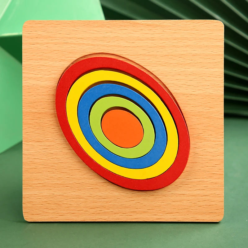 Wooden Color-Matching Sticks Puzzle (Rainbow Montessori)