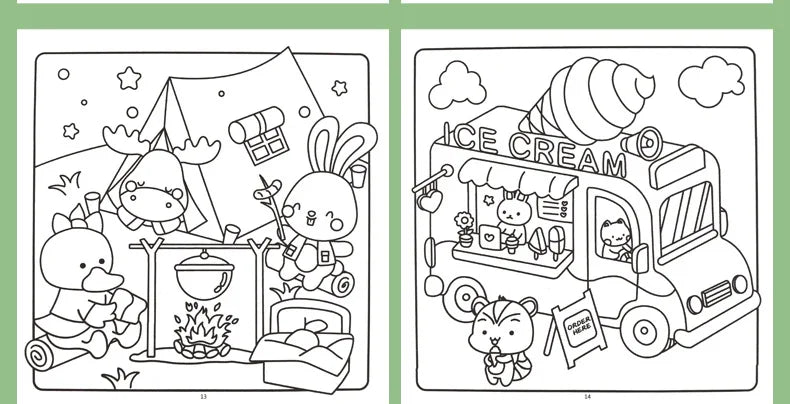 Premium Cozy Friends Coloring Book for Kids - Cute & Comfy Art Pages, Ages 6+