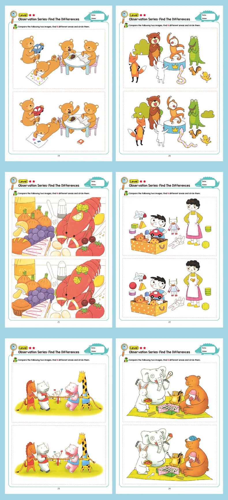 Find-the-Difference Puzzle Book for Kids (Visual Focus)