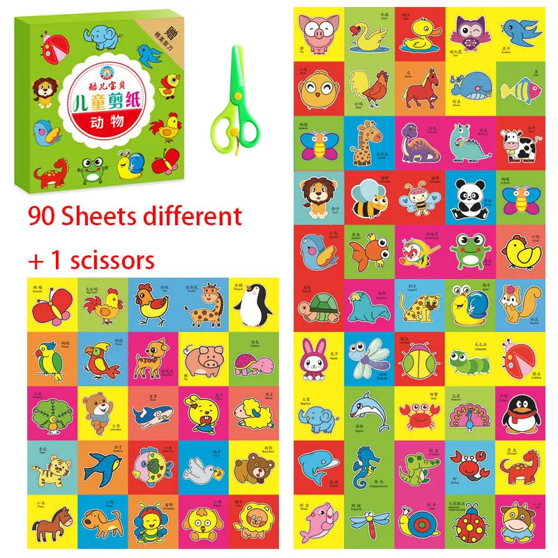 Premium 49-91pcs Learn Scissor Skills Cut Paper Craft Toys Safety Scissors Presc