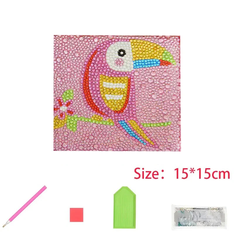 DIY Diamond Art Dot Painting Kit for Kids (Animals)