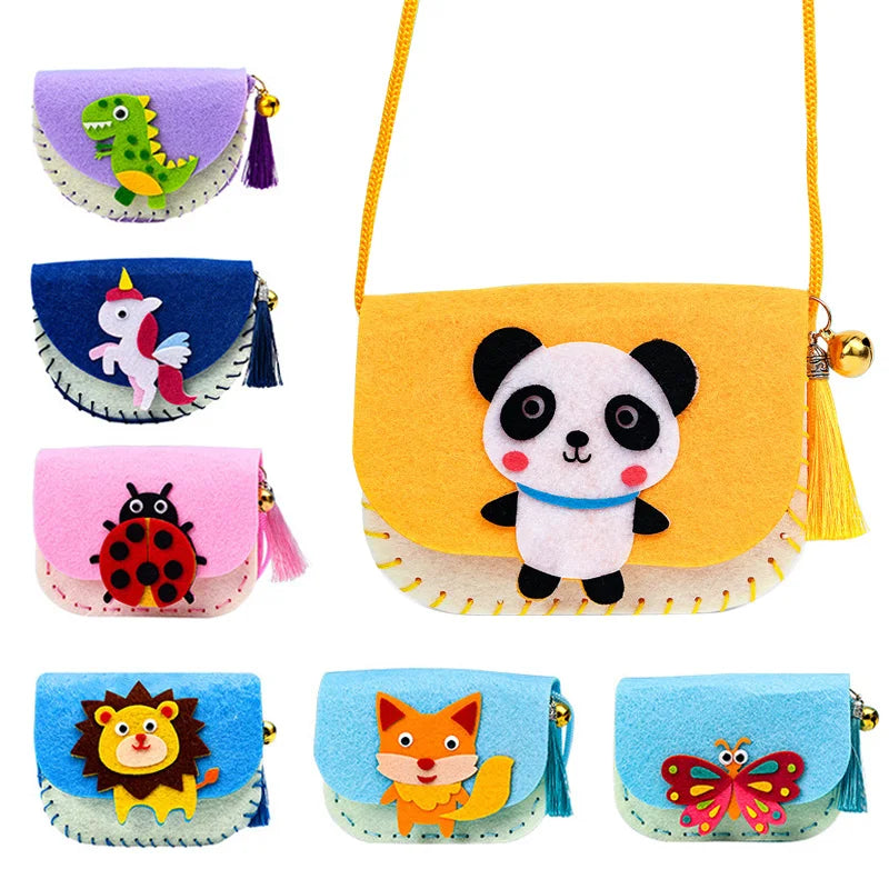 Premium Cartoon Animal Sewing Kit - DIY Threading Dolls Craft Set, Ages 6+