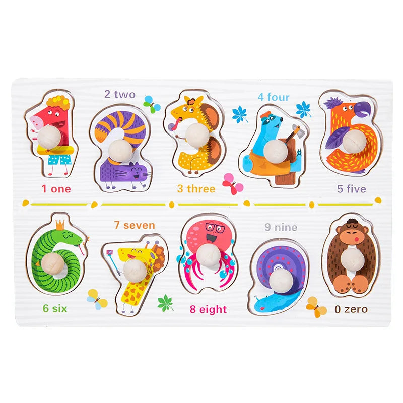 Montessori Wooden Puzzle Board for Toddlers (2–3 Years)