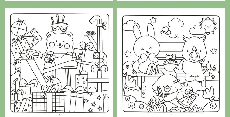 Premium Cozy Friends Coloring Book for Kids - Cute & Comfy Art Pages, Ages 6+