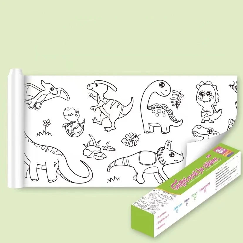 Premium Children's Drawing Roll DIY Coloring Paper Roll Color Filling Paper Graf