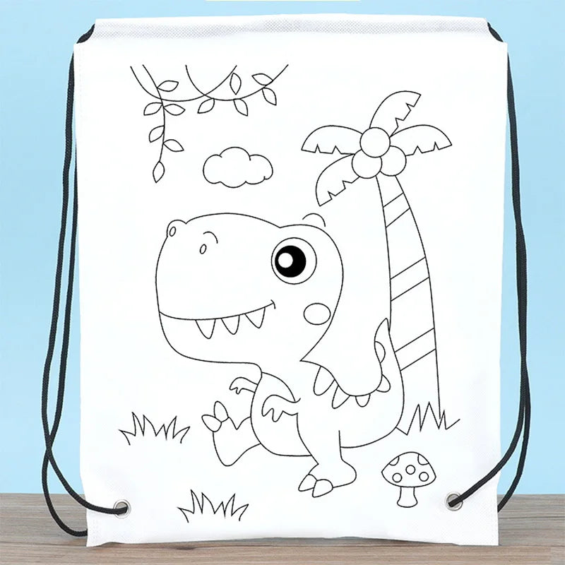 Premium Children Handmade DIY Environmental Protection Graffiti Non-woven Bags