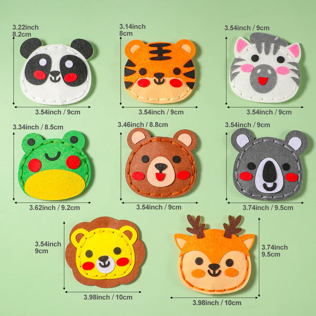 Premium Forest Animal Sewing Craft Kit - DIY Felt Pendant Set for Kids, Ages 6+