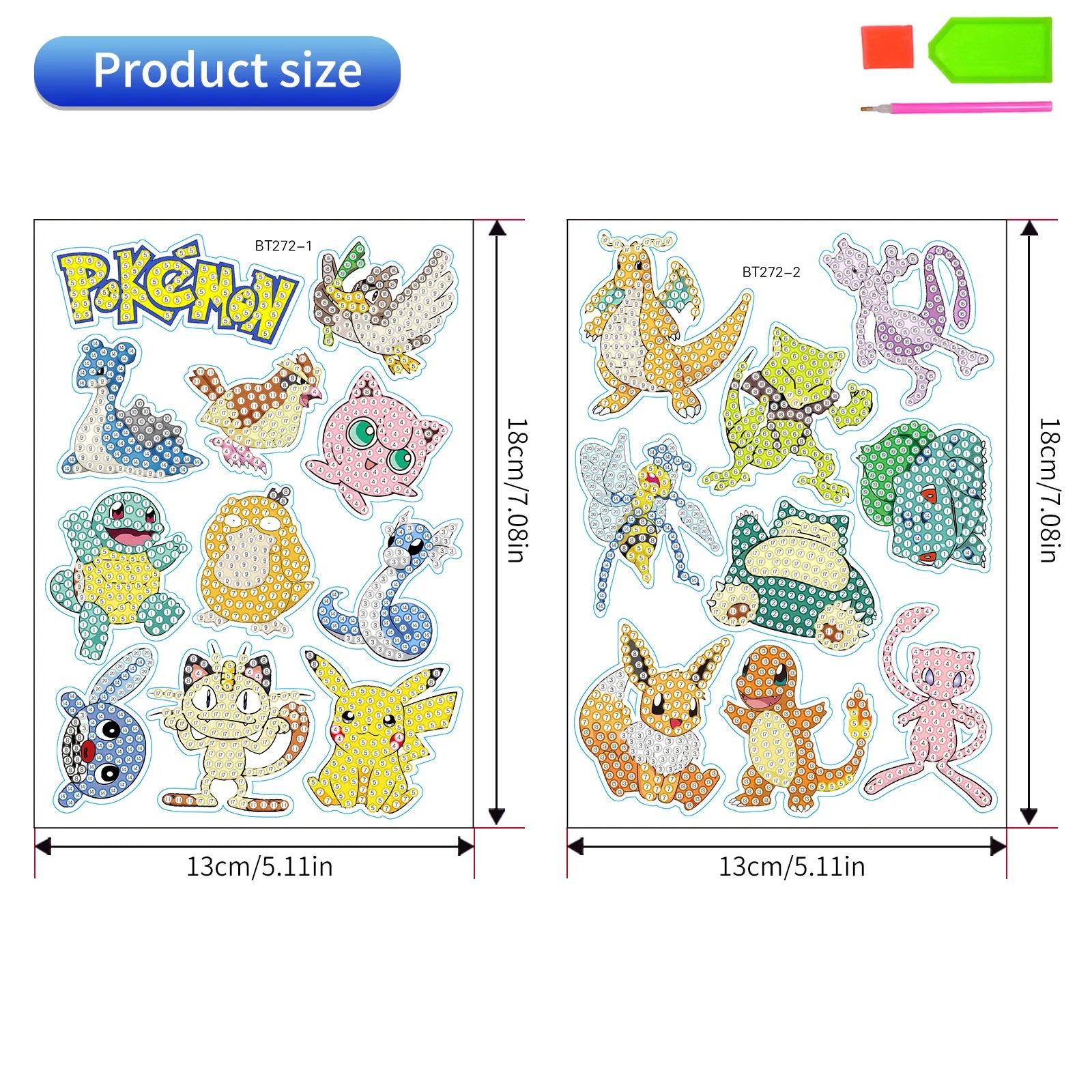 Premium 5D Diamond Painting Keychain Kit - DIY Craft Pendant Set, Ages 6+