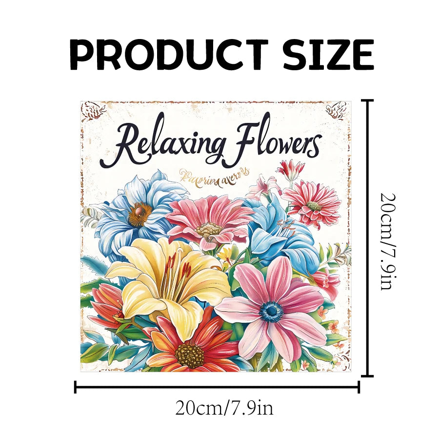 Premium Relaxing Flower Coloring Book for Adults (20 Pages)