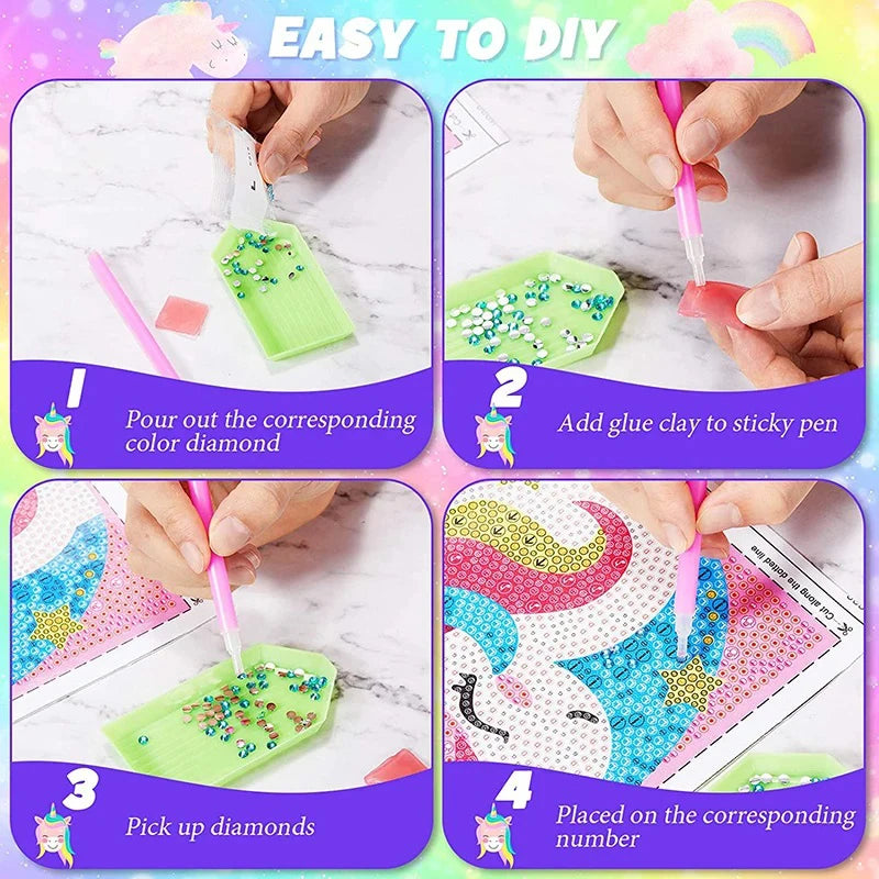 DIY Diamond Art Dots Painting Kits for Kids Animal Art Crafts Kids Girls Boys 5D