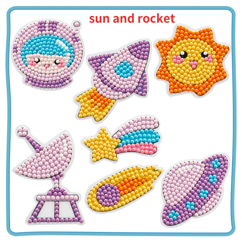 Premium Child Diamond DIY Painting Sticker Set Toys Colorful Cartoon Sticker Han