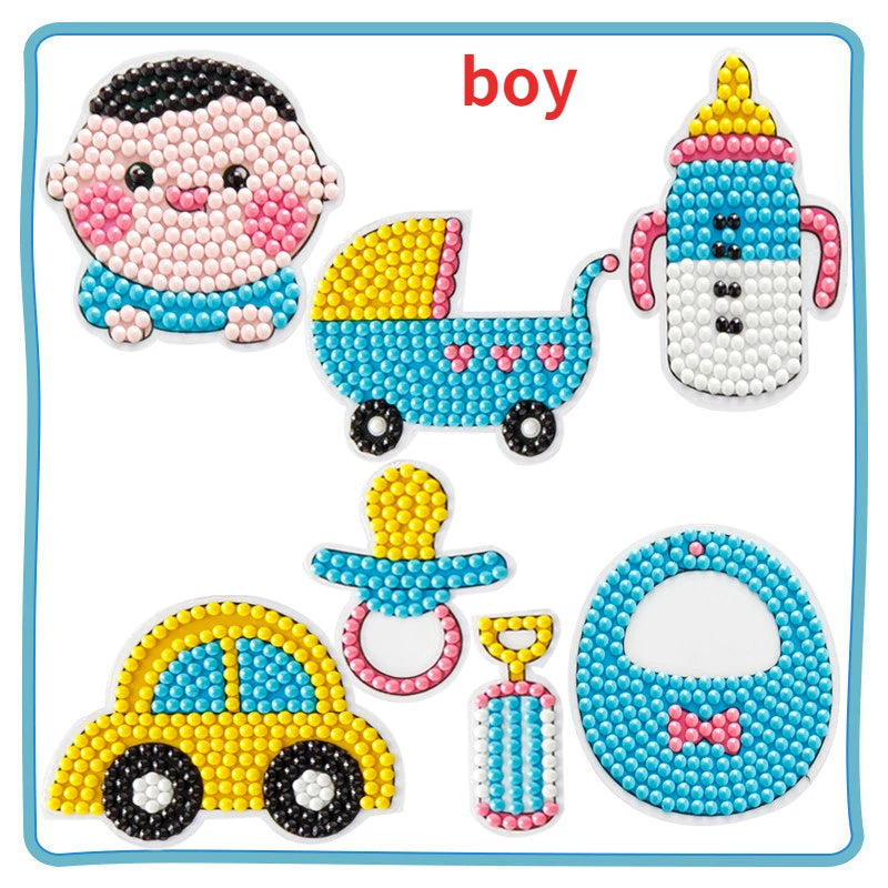 Premium Child Diamond DIY Painting Sticker Set Toys Colorful Cartoon Sticker Han