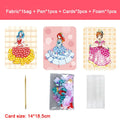 Premium Princess Poke Art Puzzle Board Set - DIY Craft Kit with Pens, Ages 3+