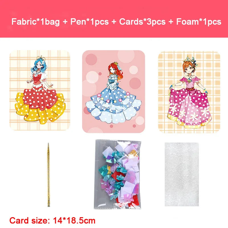 Premium Princess Poke Art Puzzle Board Set - DIY Craft Kit with Pens, Ages 3+