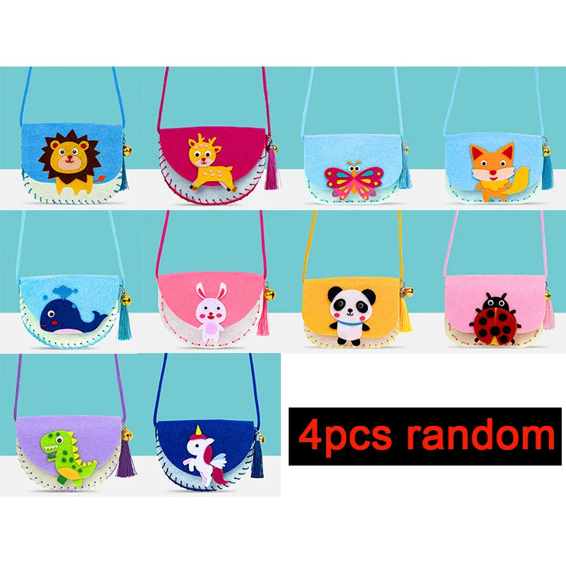 Premium Cartoon Animal Sewing Kit - DIY Threading Dolls Craft Set, Ages 6+
