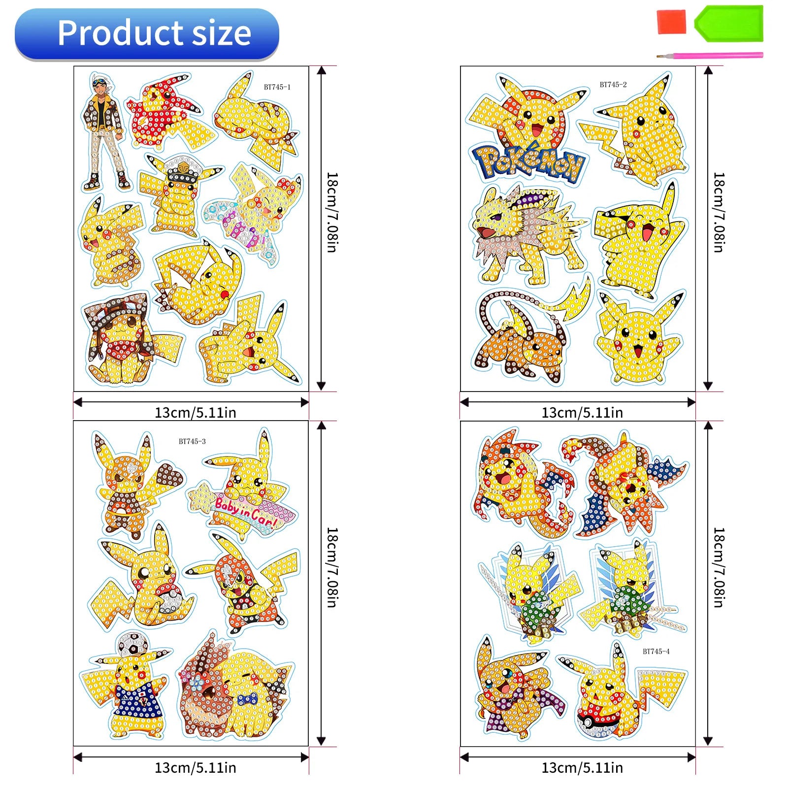 Premium 5D Diamond Painting Keychain Kit - DIY Craft Pendant Set, Ages 6+