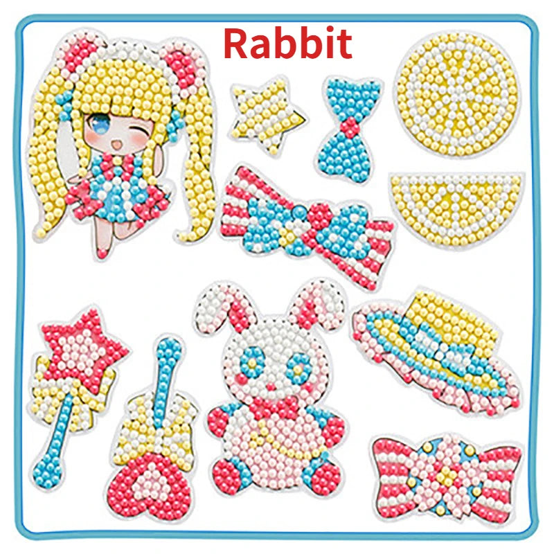 Premium Child Diamond DIY Painting Sticker Set Toys Colorful Cartoon Sticker Han