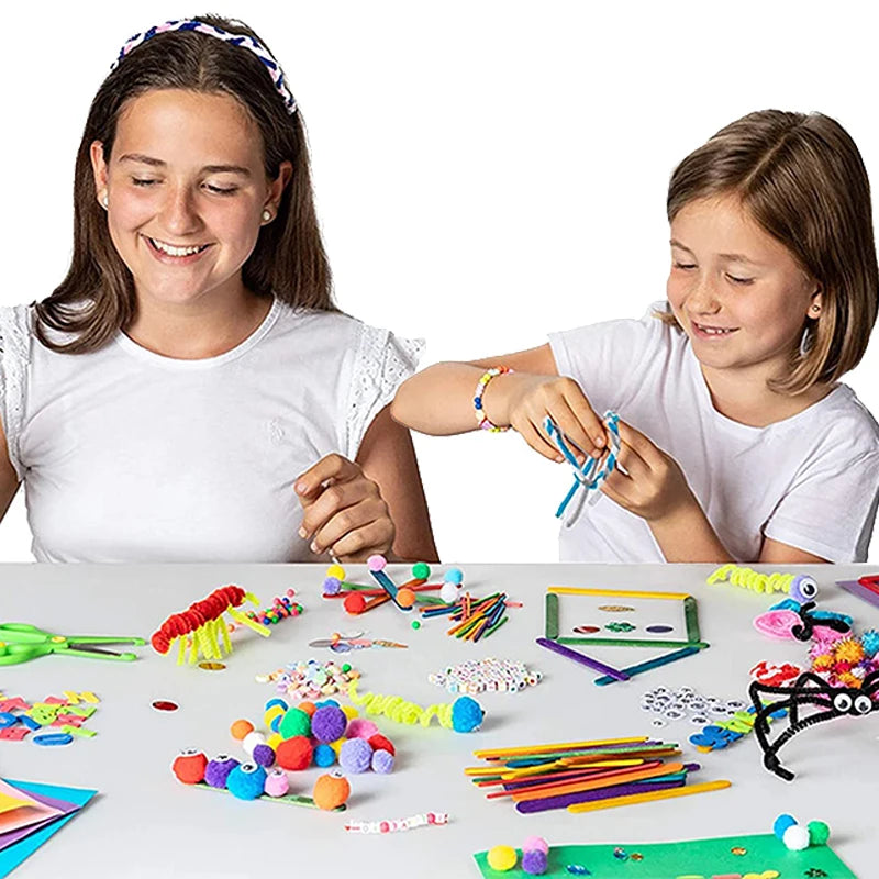 Premium Colorful Craft Kit for Kids DIY Toys Puzzle Handicraft Toys Variety Craf