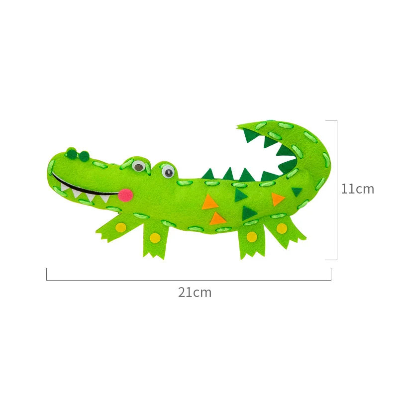 Premium Cartoon Animal Sewing Kit for Kids - DIY Threading Dolls Set, Ages 6+