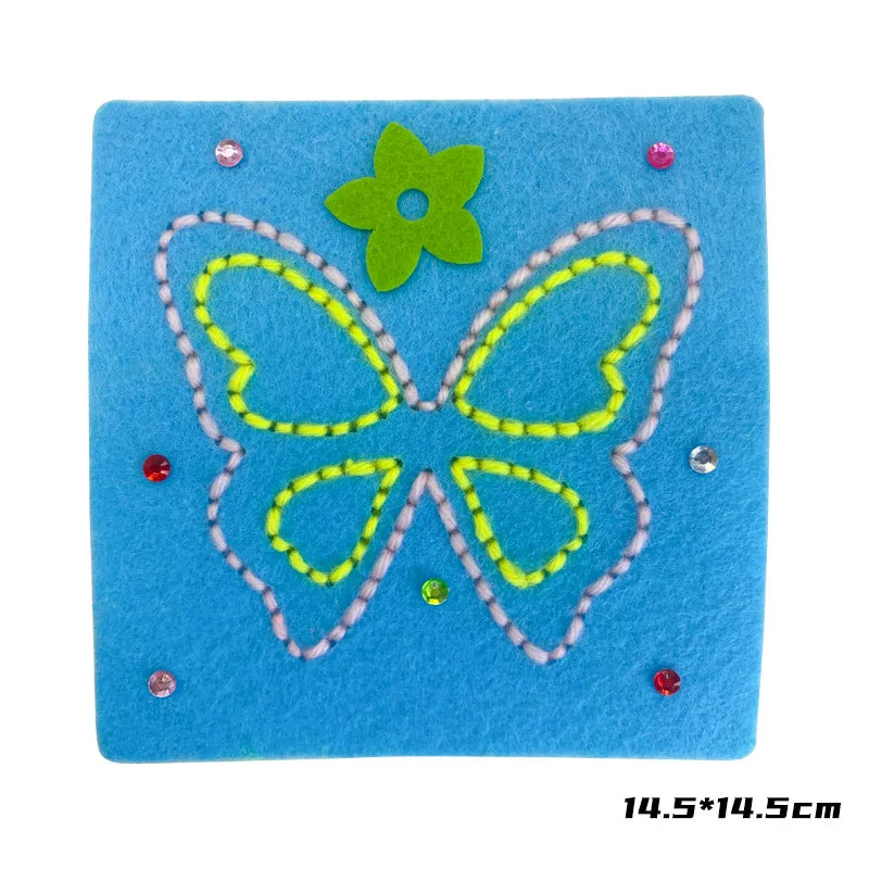 Felt Animal Embroidery & Sewing Kit for Kids
