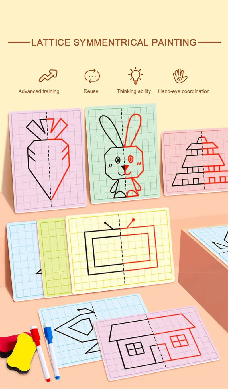 Premium Creative Lattice Symmetrical Drawing Toddler Fine Motor - Ages 3+