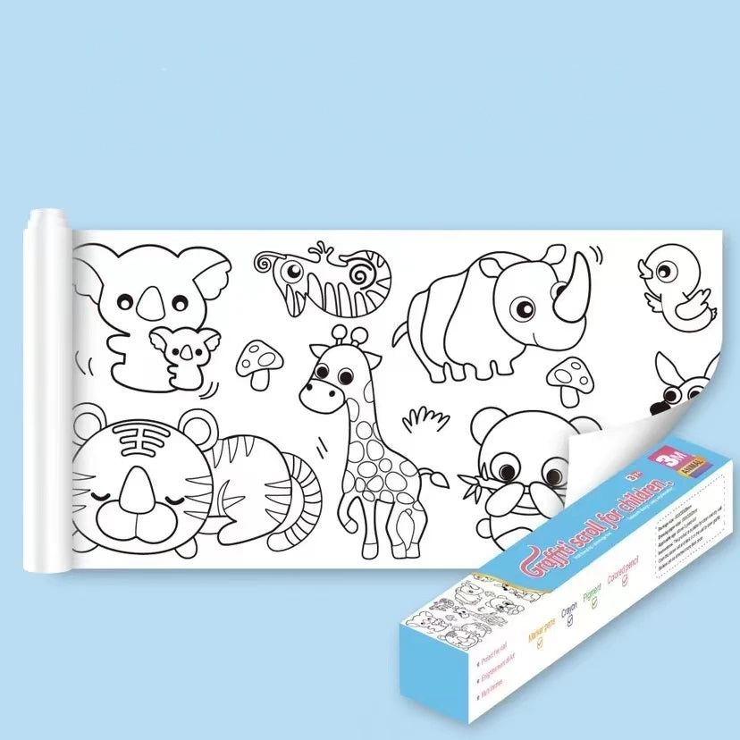 Premium Children's Drawing Roll DIY Coloring Paper Roll Color Filling Paper Graf