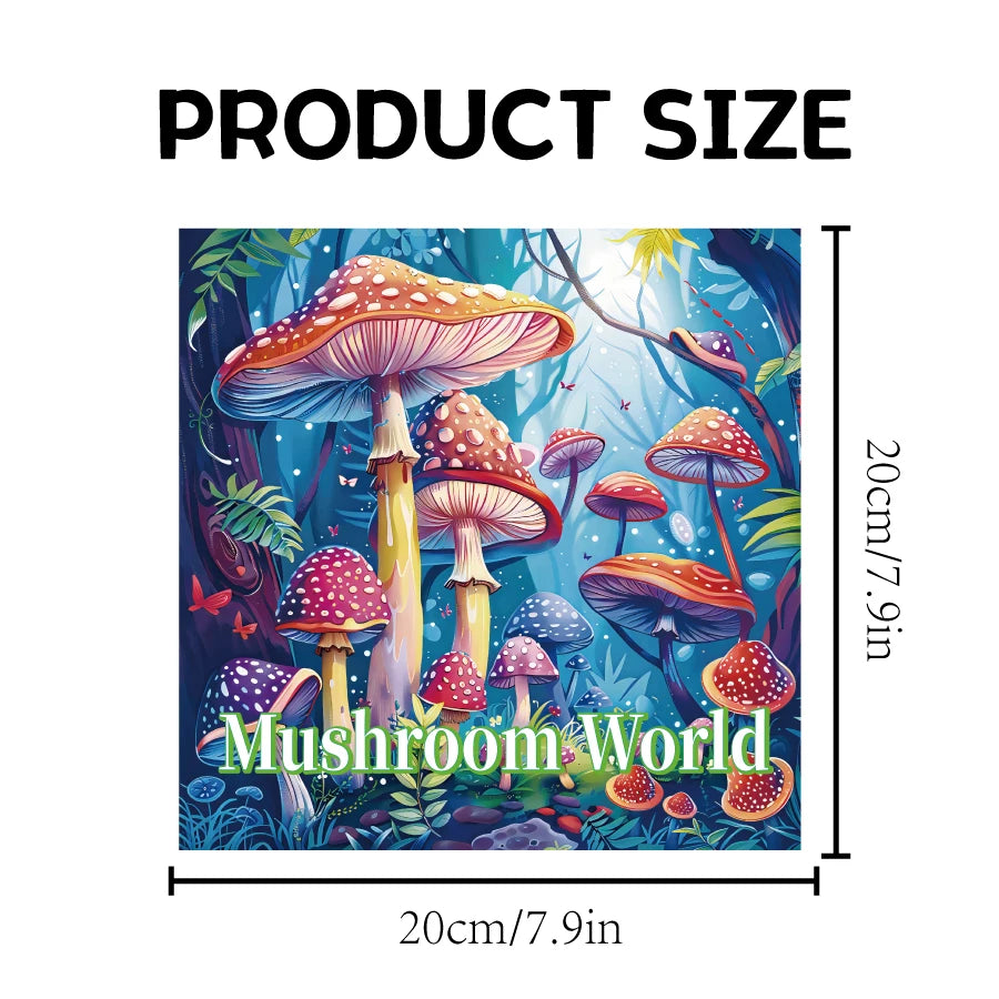 Premium Mushroom World Coloring Book (20 Pages) for Kids & Adults