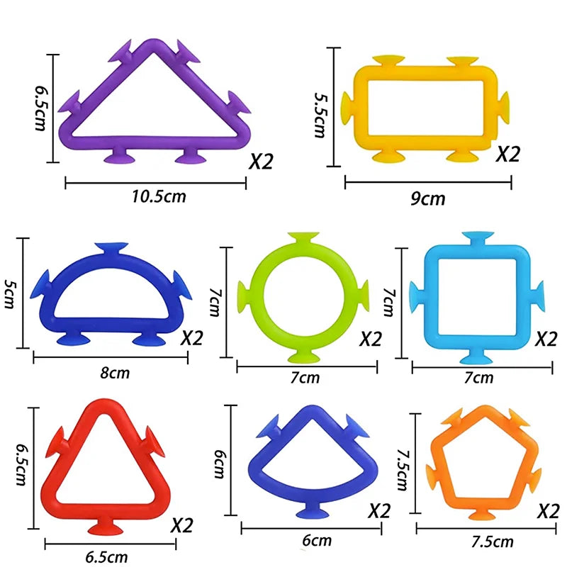 Premium Silicone Sucker Building Blocks Set - STEM Construction Toy, Ages 3+