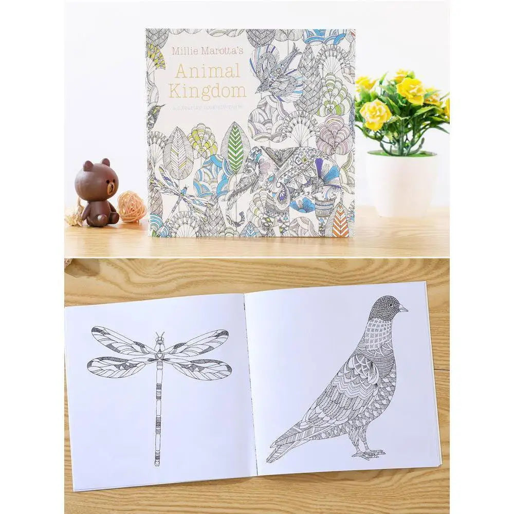 Premium Kids Coloring Pencil Drawing Book (12 Sheets/24 Pages)