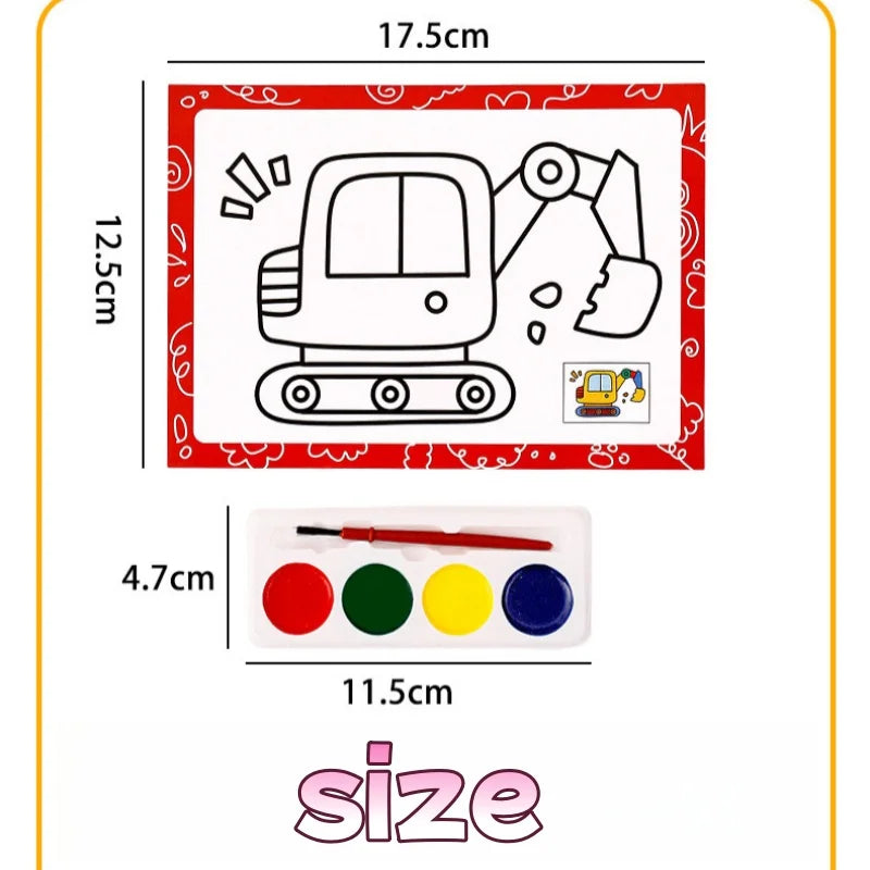 Premium Watercolor Painting Set for Kids Educational Coloring Kit with Brushes P