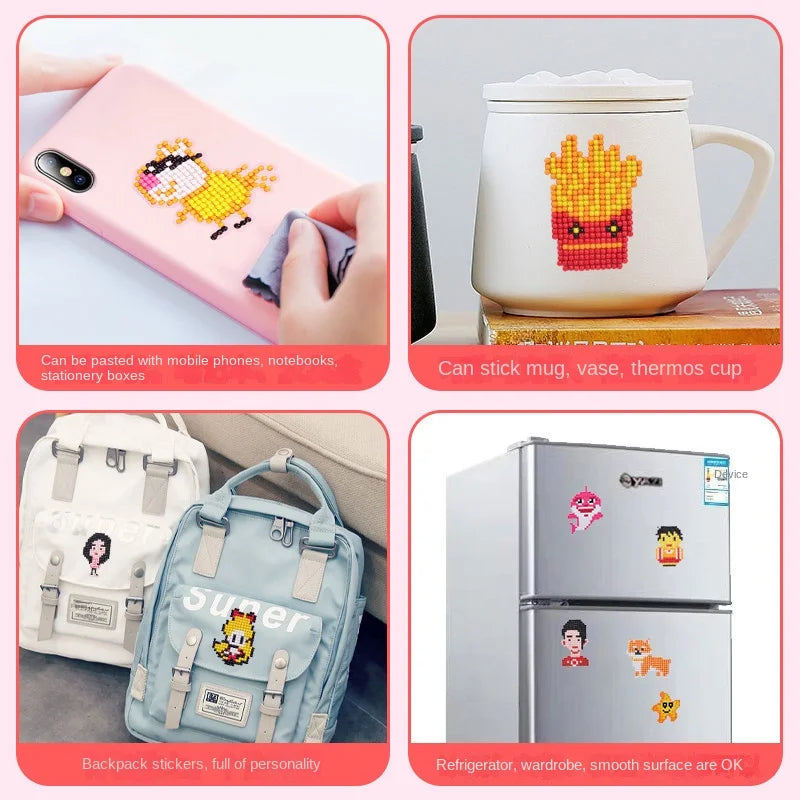 Premium Child Diamond DIY Painting Sticker Set Toys Colorful Cartoon Sticker Han