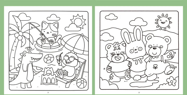 Premium Cozy Friends Coloring Book for Kids - Cute & Comfy Art Pages, Ages 6+