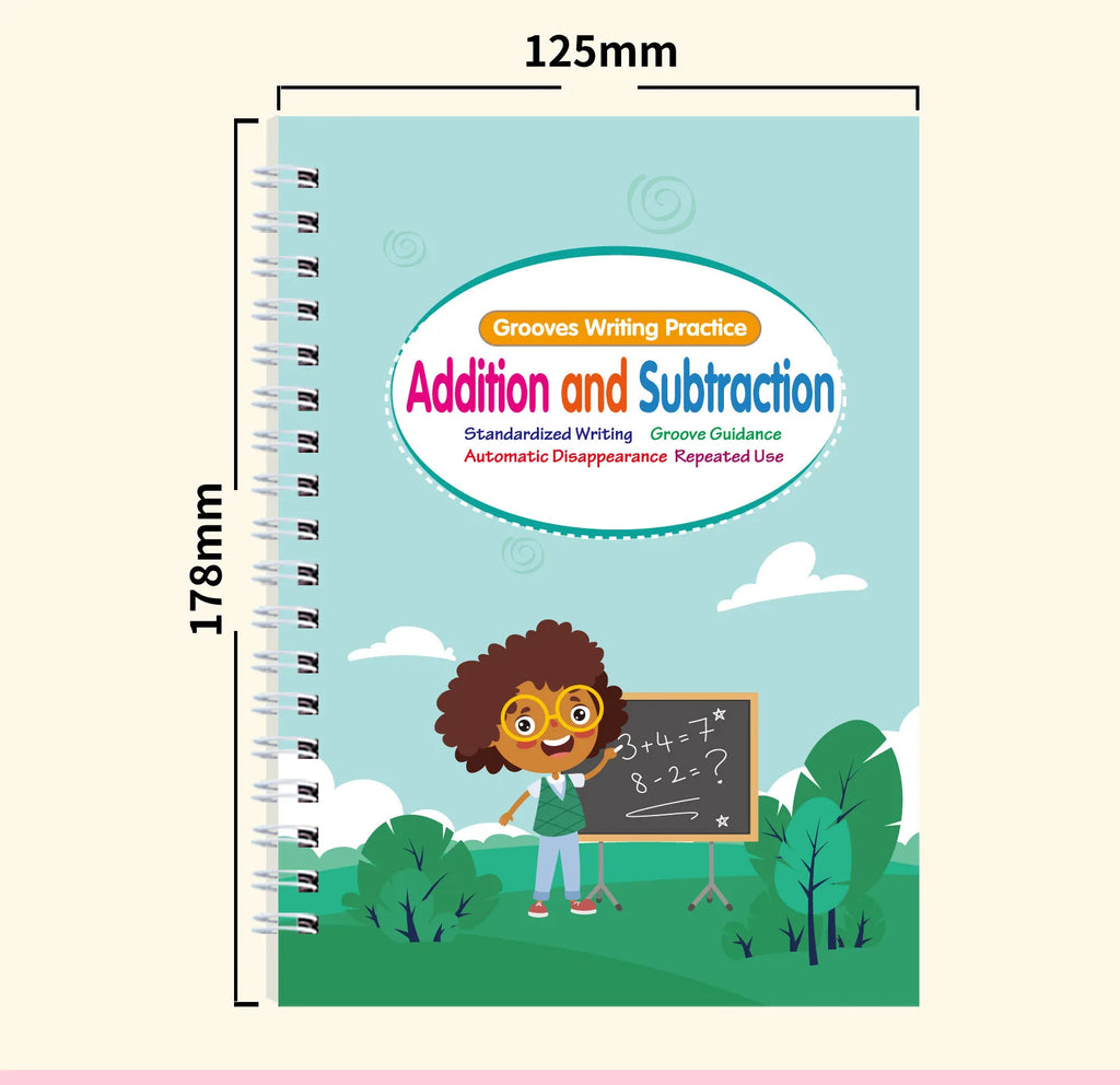 Reusable Magic Copybook Set for Kids Handwriting Practice