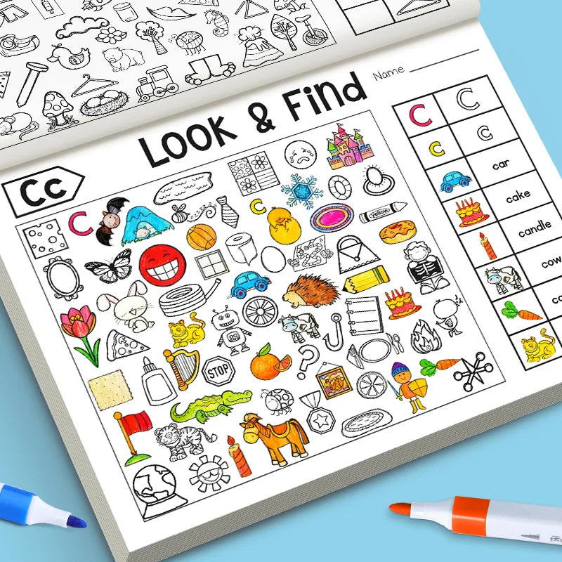 Kids Finding Item Fun Coloring Book Drawing Picture Book Interactive Game Focus