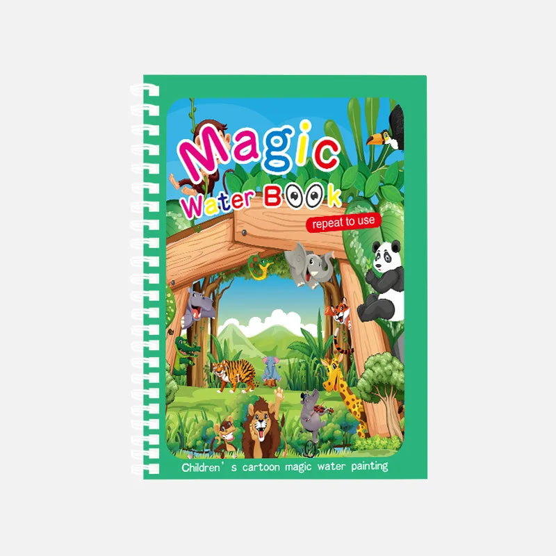 Premium Magic Water Drawing Book Children's Montessori Reusable Coloring Book, S