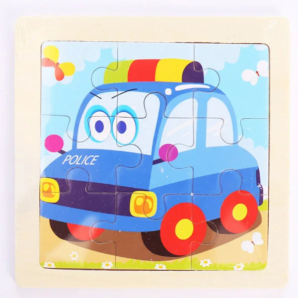 Wooden Dinosaur & Vehicle 3D Puzzle Set for Kids
