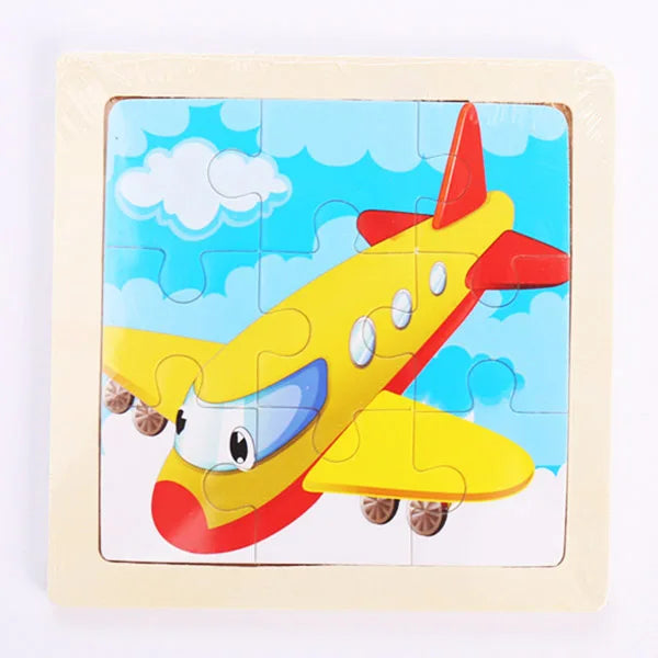 Wooden Dinosaur & Vehicle 3D Puzzle Set for Kids