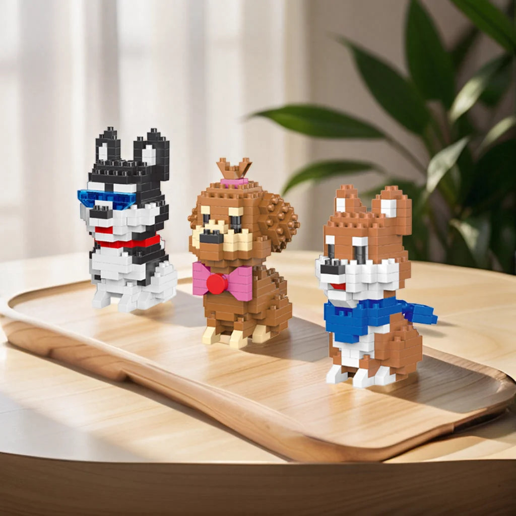 Premium Micro Mini Building Blocks Toys Dog Squad Provides Children With Fun Bui